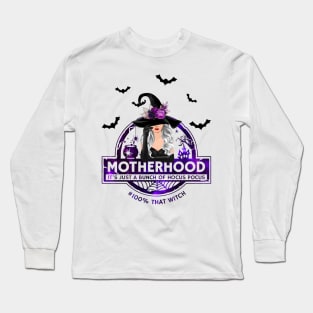 Motherhood Just A Bunch Of Hocus Personalized Gift Mother Halloween Long Sleeve T-Shirt